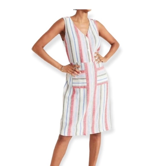 Old Navy Linen Blend Dress Sz S - Picture 1 of 7